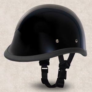 Daytona Novelty Gloss Black Hawk Low Profile Half Helmet - XS